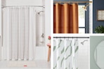 target shower curtain rods collage