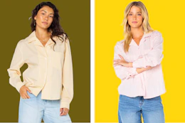 Walmart women's button up shirt