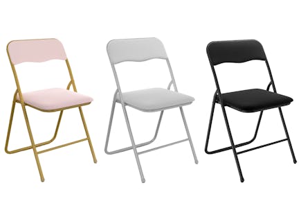 Velvet Folding Chair Set