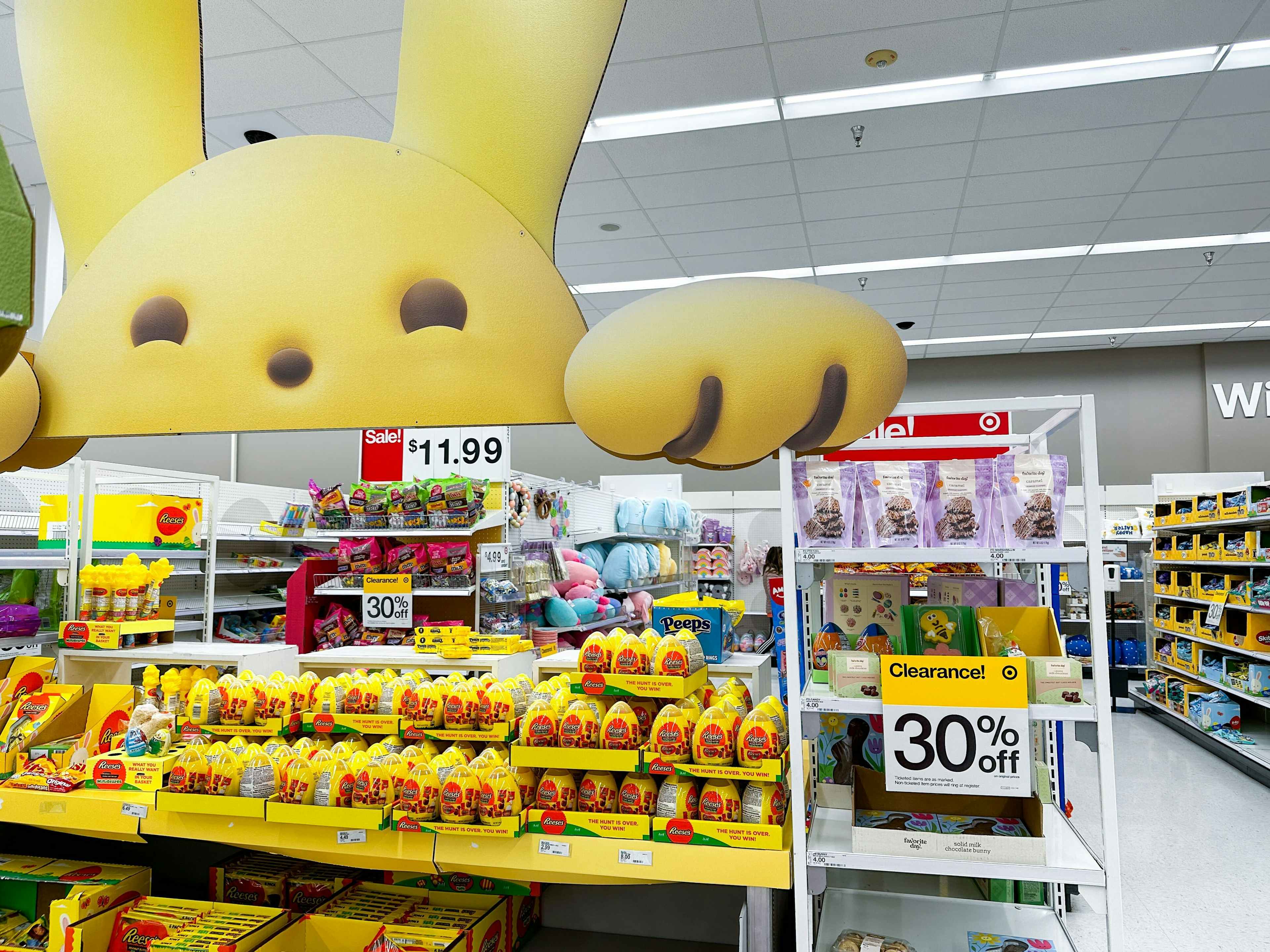 target easter clearance 30 percent off easter candy display