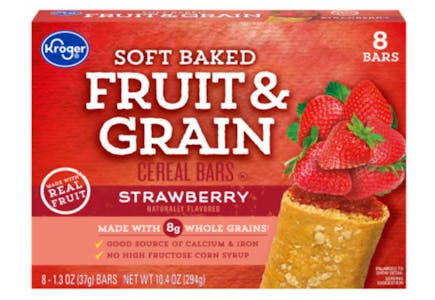 Kroger Soft Baked Cereal Bars