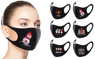 tanga Reusable Holiday-Themed Face Masks 6-Pack stock image 2021 1