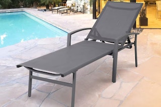 lifestyle image of a chaise lounge poolside