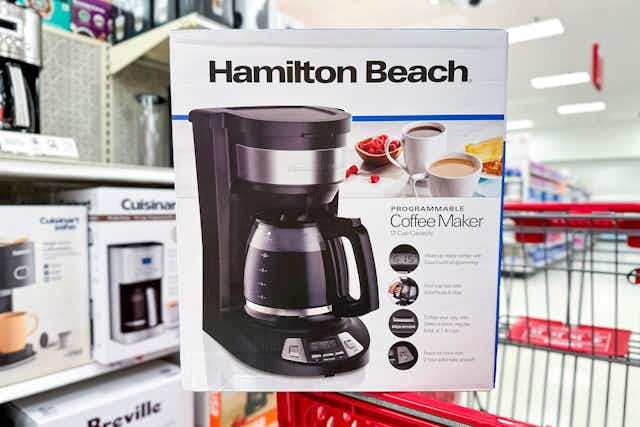 Hamilton Beach 12-Cup Coffee Maker, Only $19 at Target card image