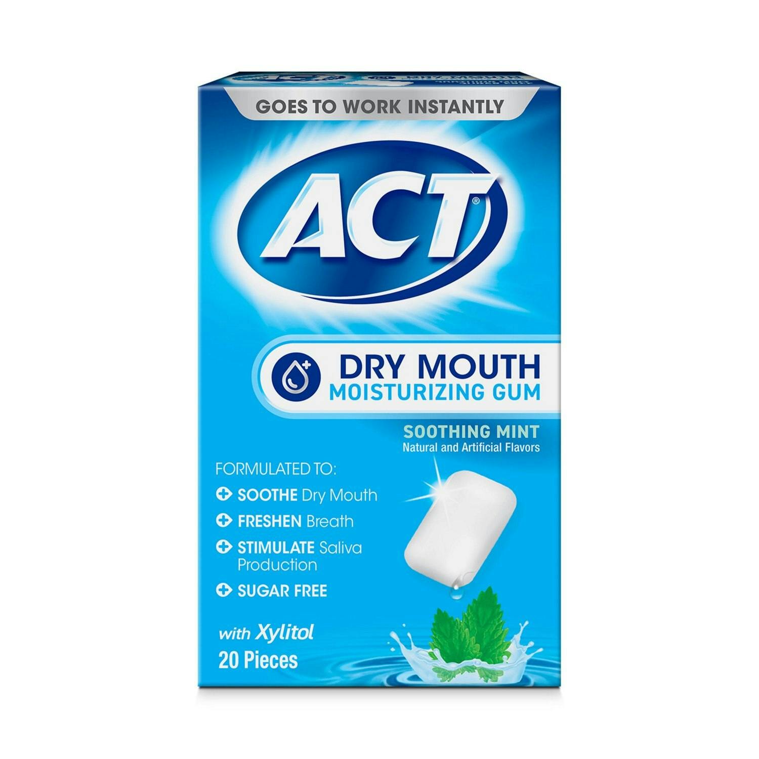 2 Act Dry Mouth Gum Packs