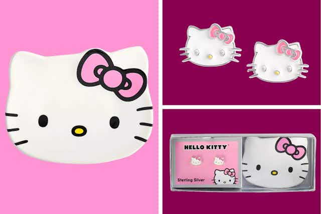 Hello Kitty Earrings Set and Trinket Tray, Only $10 at Macy's (Reg. $100) card image