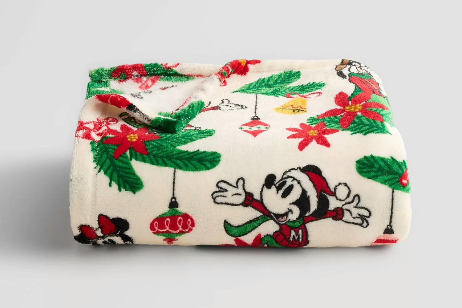 Disney Holiday Plush Throw Blanket