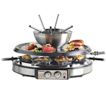2-in-1 Fondue Pot & Raclette Grill