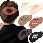 Flat Round Hair Claw Clips
