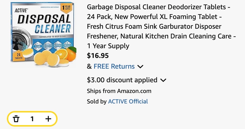 active garbage disposal cleaner