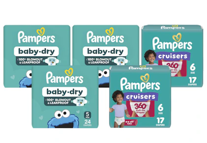 5 Pampers Diaper Packs