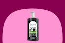 A dark green pump bottle of Biore Deep Pore Charcoal Face Wash