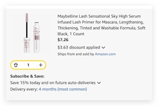 Maybelline Lash Sensational Sky High Serum Infused Lash Primer for Mascara