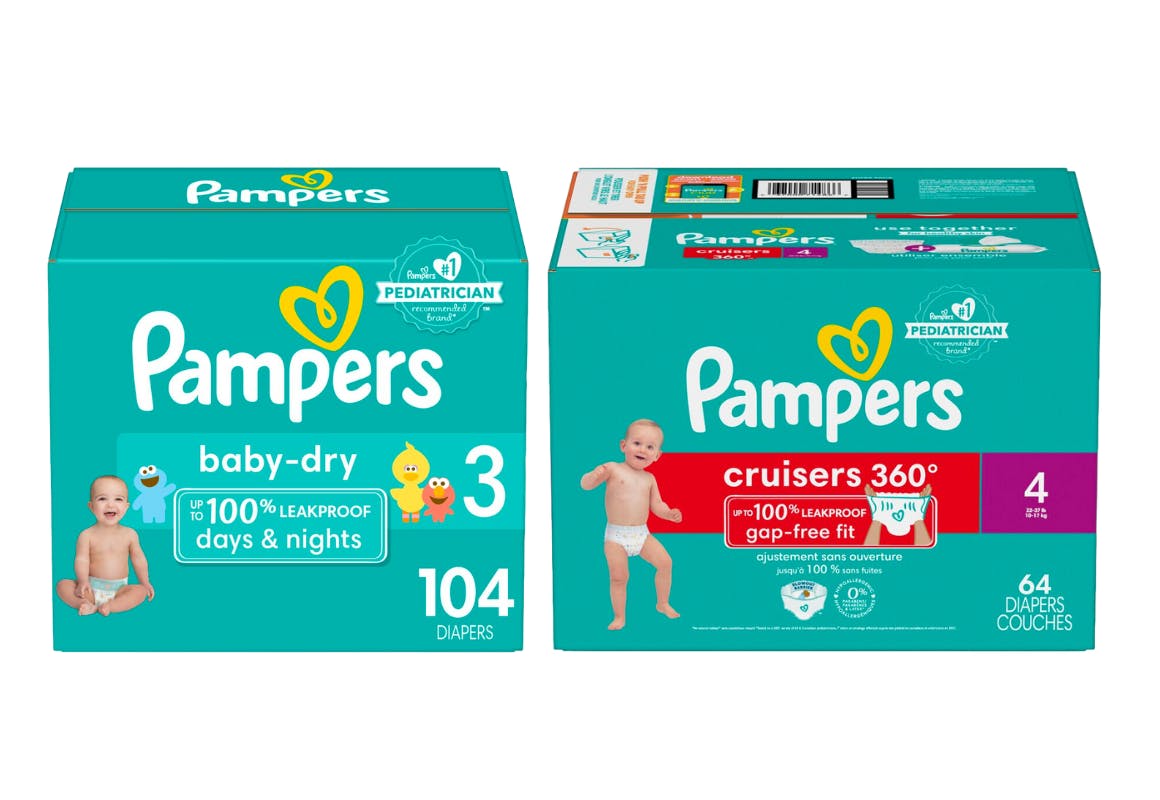 2 Pampers Diaper Boxes