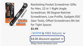 Ratcheting Screwdriver cart