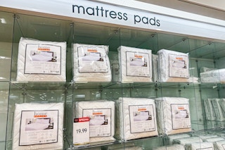 mattress pads on display at Macy's