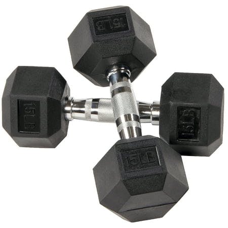 Rubber Encased Hex Dumbbells