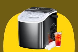 COWSAR Ice Maker Countertop, Portable Ice Machine with Self-Cleaning, 26.5lbs/24Hrs, 9 Bullet Ice Cubes in 6 Mins, Ice Basket and Scoop