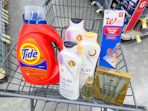 tide olay pantene walgreens brand items in cart