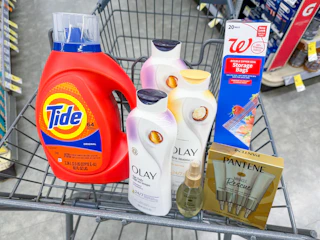 tide olay pantene walgreens brand items in cart