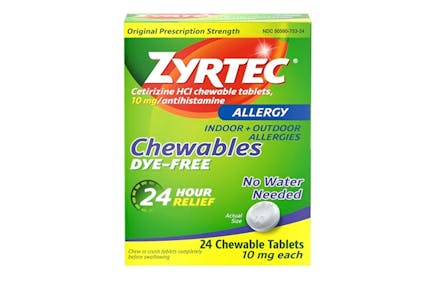 3 Zyrtec Allergy Relief Boxes