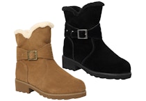 BearPaw Adult Suede Heeled Boots
