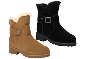 BearPaw Adult Suede Heeled Boots
