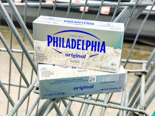 philadelphia cream cheese in shopping cart