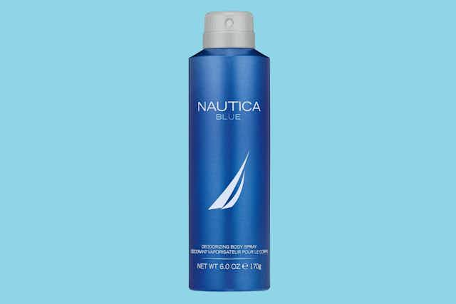 BOGO Free Nautica Blue Body Deodorizing Spray on Amazon card image