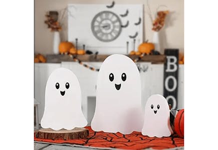 Wooden Ghost Decor