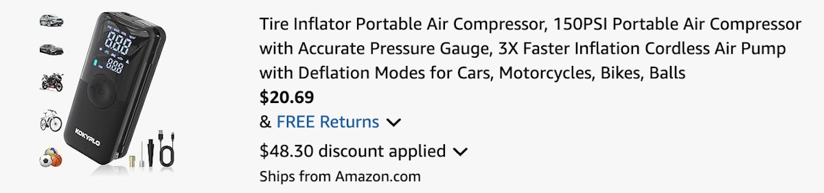 Tire inflator 2 cart 2