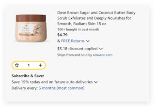 Dove Brown Sugar and Coconut Butter Body Scrub