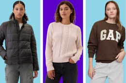 Extra 50% Off Gap Factory Clearance: $20 Puffer Coat and $12.50 Sweatshirt card image