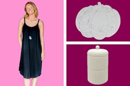 Pioneer Woman Apparel, Pumpkin Marble Platter & Bathroom Storage