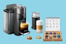 Nespresso bundle on a light blue background. 