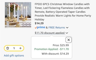 xmas candles cart