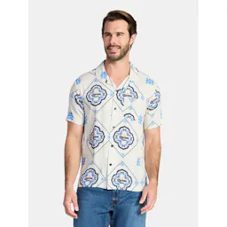 Corona Men's Graphic Button-Up Shirt