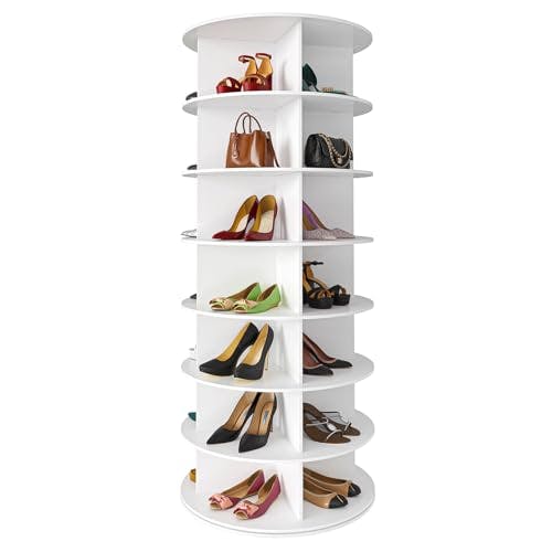 Rotating Shoe Rack Tower