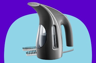 HiLIFE Steamer for Clothes, Portable Handheld Design on a blue background.