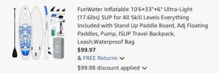paddle board set Amazon receipt