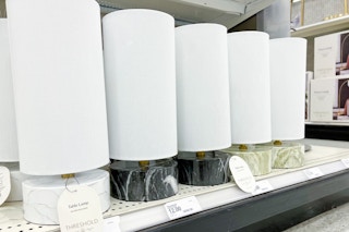 faux marble lamps at Target