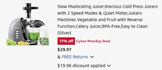 Cold Press Juicer Amazon receipt