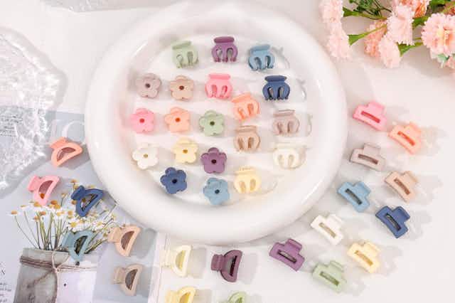 Mini Hair Claw Clips 40-Pack, Now $3.99 on Amazon card image