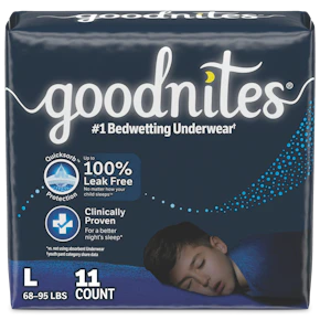 2 Goodnites Nighttime Underwear