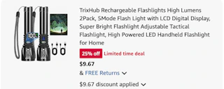 flashlights Amazon receipt