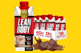 Lean Body Protein Shake 12-Pack, as Low as $21 on Amazon card image