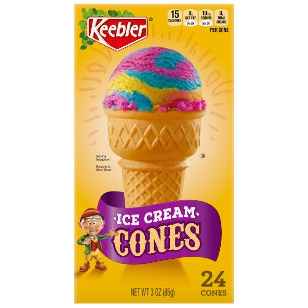 2 Keebler Ice Cream Cones