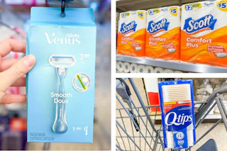 walgreens scott, venus, q-tips 3-photo collage