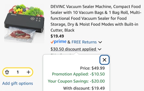 Vacuum Sealer Cart
