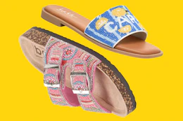 2 styles of women's beaded sandals from JCPenney